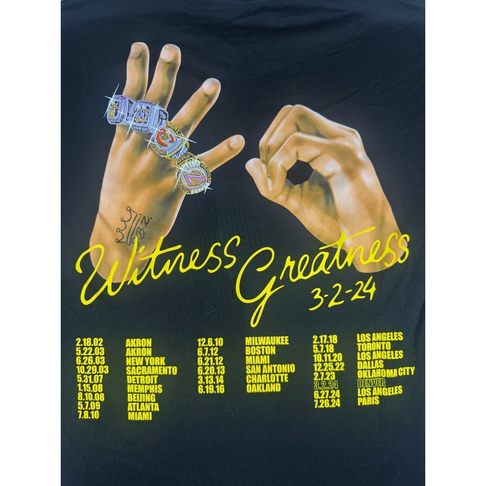 RARE- NWT Nike LeBron James Witness‎ Greatness 40k Points, 3-2-24, Men S T-Shirt